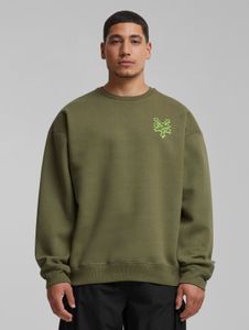 Felpa da uomo Modern Zoo York 350 g/m² in cotone color kaki