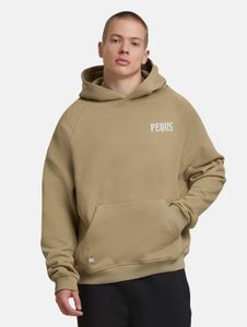 Sudadera informal con capucha para hombre PEQUS de algodón, color verde.