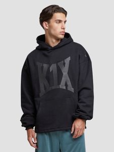 Comfortable K1X | KICKZ Men's Hoodie 450 g/m² with Cotton Black