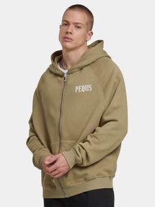 Sudadera moderna PEQUS para hombre con capucha de algodón, color verde.