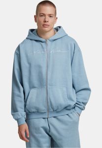 Sudadera con capucha cómoda para hombre de Karl Kani, 500 g/m², algodón, azul claro.