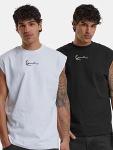 T-shirt sportiva da uomo Karl Kani in cotone, bianco e nero