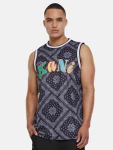 T-shirt casual da uomo Karl Kani 140 g/m² nero/bianco