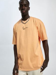 T-shirt da uomo moderna Karl Kani, oversize, 220 g/m², cotone, arancione