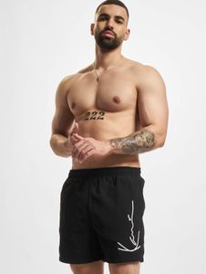 Pantalon homme Karl Kani confortable avec cordon de serrage et poches, 120 g/m², noir