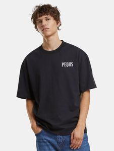 T-shirt homme PEQUS décontracté en coton noir
