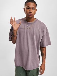 sporty Karl Kani men's T-shirt with drawstring and zipper, 300 g/m² cotton, grey