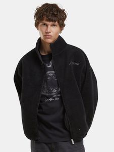 Stylish PEQUS men's jacket with zipper and pockets, black