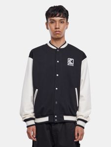Veste homme Karl Kani simple, 400 g/m², en coton noir et blanc