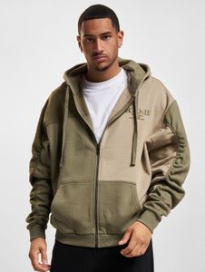 Sweat à capuche moderne Karl Kani pour homme, vert, avec fermeture éclair