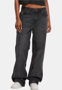 Comfortable Karl Kani women's jeans, straight fit, with cotton, black
