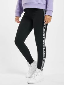 Casual Karl Kani women's stretch trousers, 225 g/m², with cotton, black