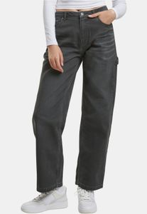 Comodi jeans elasticizzati da donna Karl Kani in cotone, grigi