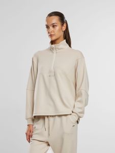 soft aim'n women's stretch sweatshirt, beige
