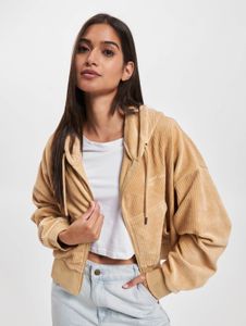bequemer Karl Kani Damen Hoodie Kordelzug Kapuze 270 g/m² mit Baumwolle Beige