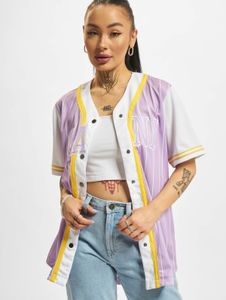 Polo femme Karl Kani confortable, maille, 140 g/m², lilas-violet