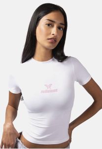 modernes Felicious Damen T-Shirt Stretch mit Baumwolle Weiß