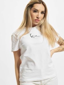 sportliches Karl Kani Damen T-Shirt 220 g/m² mit Baumwolle Weiß