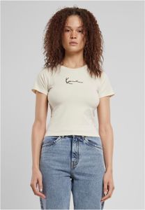 Modern Karl Kani women's stretch T-shirt with cotton, ecru-white