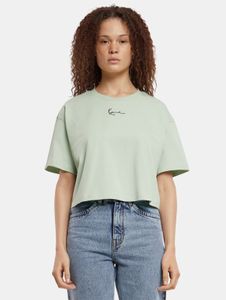 lässiges Karl Kani Damen T-Shirt mit Baumwolle Pastell-Grün