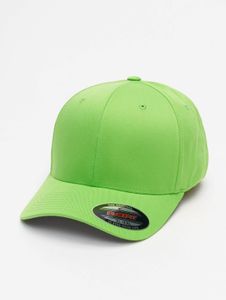 Gorra deportiva unisex Flexfit, tejido elástico, 269 g/m², verde lima.