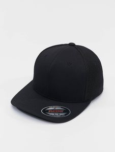 Cappellino sportivo Flexfit da uomo, in rete elasticizzata, 300 g/m², nero