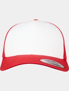 sporty Flexfit unisex cap, mesh 360 g/m² with cotton, red/white