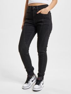 Vaqueros ajustados elásticos Levi's para mujer, con cremallera y forro de algodón, color negro.