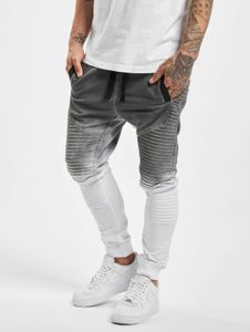 Pantalones vaqueros casuales VSCT para hombre con cordón ajustable y cremallera, color gris.