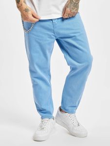 Modern 2Y Premium Men's Jeans with Chain Detail Pockets and Cotton, Blue