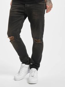 Jeans skinny elasticizzati da uomo Casual 2Y Premium con zip e fodera in cotone, colore grigio.