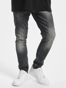 Jeans da uomo 2Y Premium, vestibilità slim, con tasche, colore grigio, eleganti.
