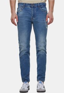 Comfortable 2Y Premium Men's Stretch Jeans with Zipper, Cotton, Blue