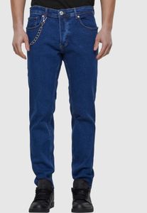 Modern 2Y Premium Men's Stretch Jeans with Zipper, Cotton, Blue