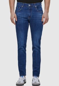 Comfortable 2Y Premium Men's Jeans with Stretch Pockets, Cotton, Blue