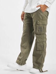 Casual Brandit men's jeans with drawstring pockets, cotton, khaki