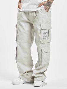Stylish Brandit men's jeans with zip fastening, cotton, white