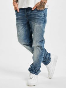 Jeans da uomo Brandit moderni con tasche elasticizzate, vestibilità dritta, in cotone, blu