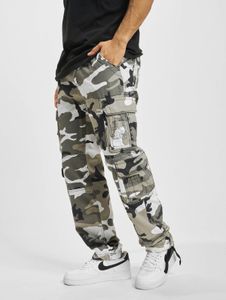 Pantalones vaqueros casuales Brandit para hombre, corte ajustado, bolsillos, algodón, estampado de camuflaje.