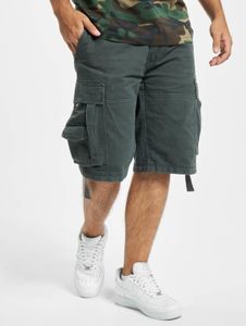 Pantalones cortos casuales para hombre de la marca Brandit con bolsillos con cremallera, de algodón, color antracita.