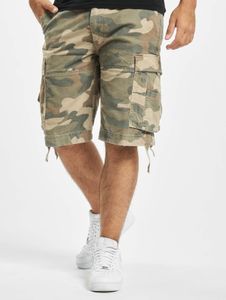 Pantalones cortos casuales para hombre de la marca Brandit, con bolsillos con cremallera, de algodón y estampado de camuflaje.