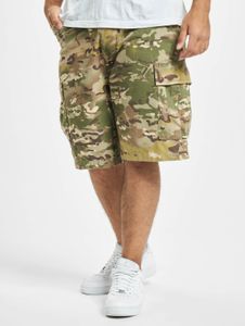 Pantalones cortos ligeros para hombre de la marca Brandit con estampado de camuflaje de algodón.