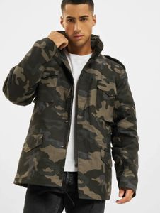 stylische Brandit Herren Jacke Reißverschluss Taschen Camouflage