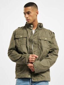 Giacca da uomo Brandit funzionale con cerniere, tasche, in cotone, color kaki