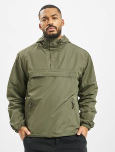 lässige Brandit Herren Jacke Reißverschluss Taschen Khaki