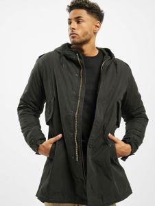 Giacca casual da uomo Brandit con coulisse e cerniera, in cotone, nera