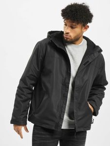 Giacca da uomo semplice Brandit, chiusura con zip e velcro, nera