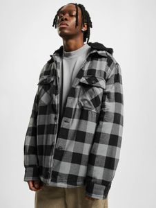 funktionale Brandit Herren Jacke Kordelzug Kapuze mit Baumwolle Grau
