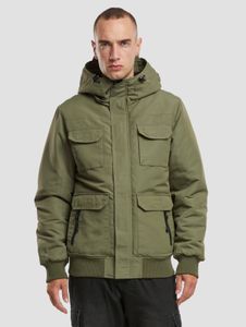 Giacca funzionale da uomo Brandit con zip e cappuccio, color kaki