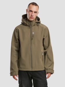 Functional Brandit men's jacket, stretch, zip-up, hooded, khaki